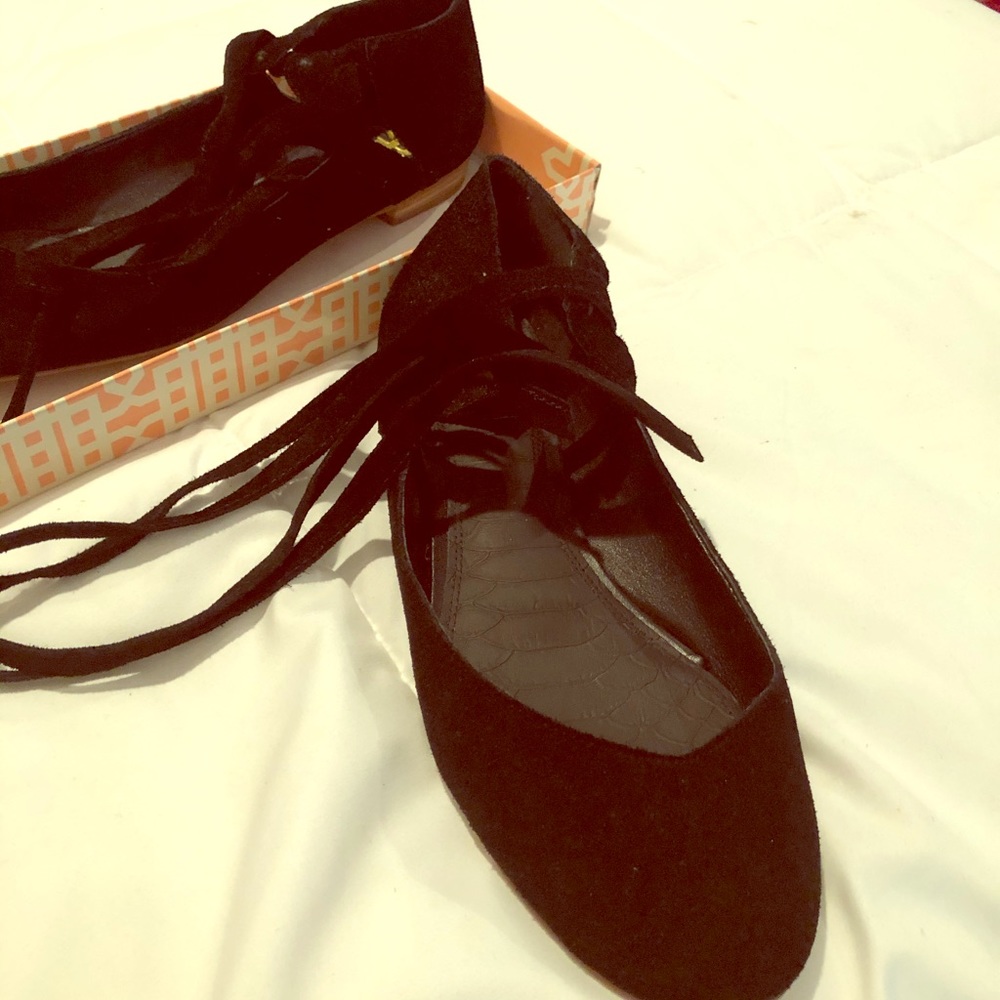 Black Suede Breakout flats